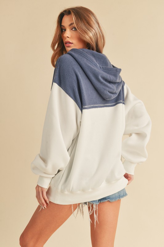 Aemi+CoAemi+CoColorBlockDropShoulderHoodiewithKangarooPocket5
