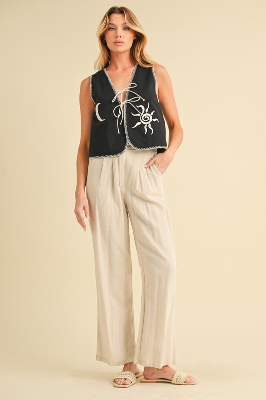Aemi+CoAemi+CoEmbroideredTiedFrontVestCoat4
