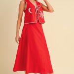 Embroidered Tied Front Vest
