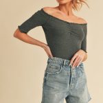 Ruched Off-Shoulder Top