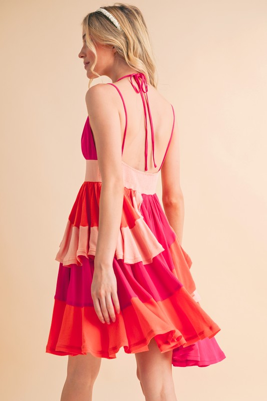 Aemi+CoAemi+CoRuffledColorBlockSleevelessMiniDress1