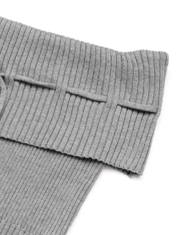 Off Shoulder Bow Knit Top - Image 6
