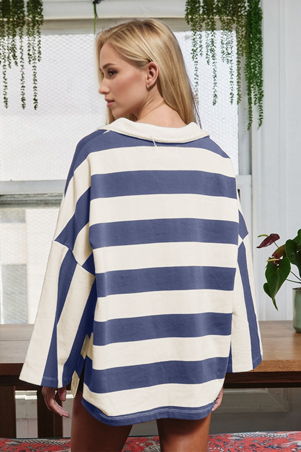 OhOhStripedJohnnyCollarLongSleeveT-Shirt1