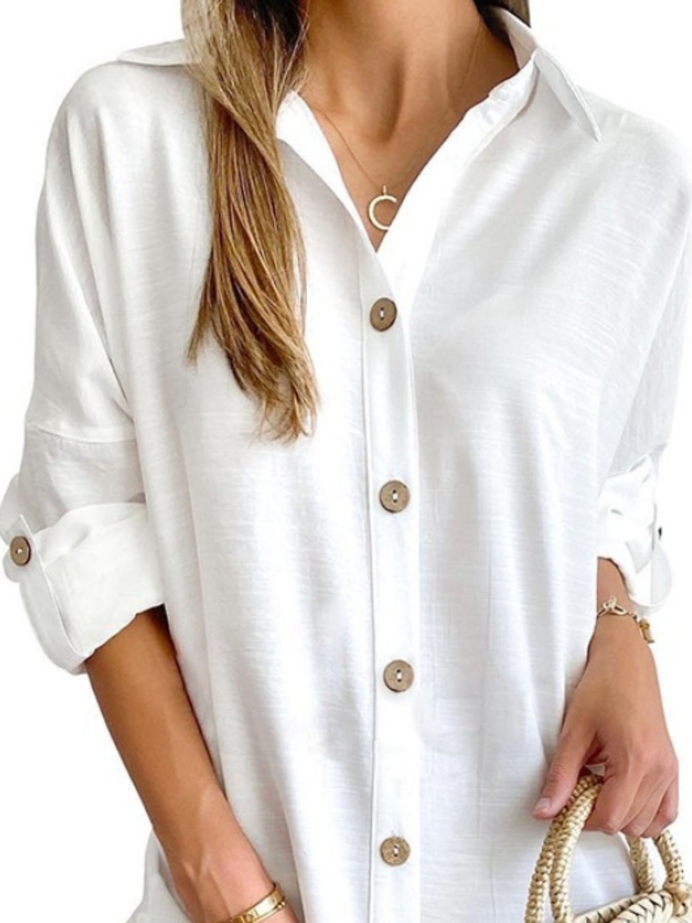 PassionFlowerButtonDownLongSleeveShirtDress1