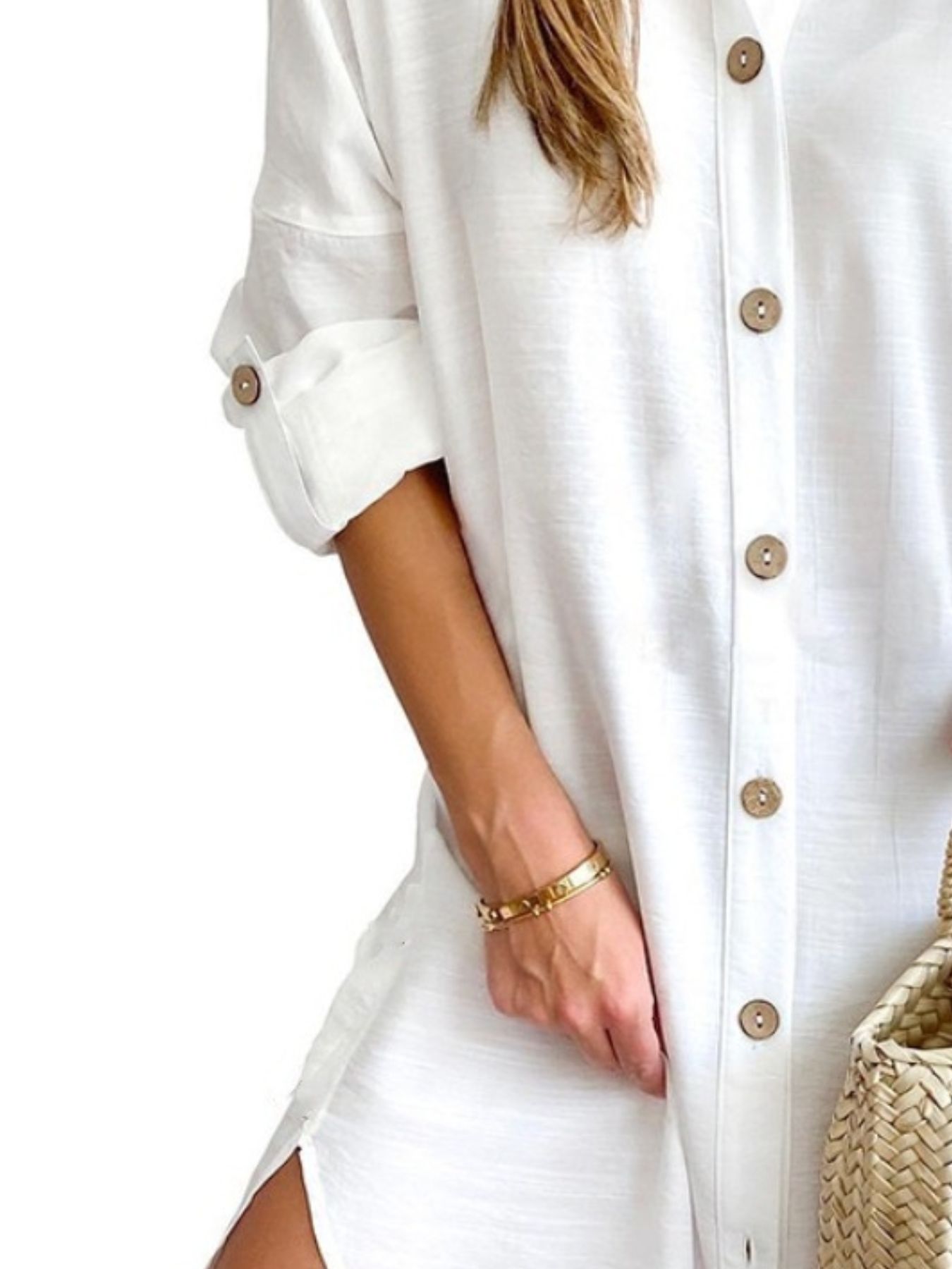 PassionFlowerButtonDownLongSleeveShirtDress2