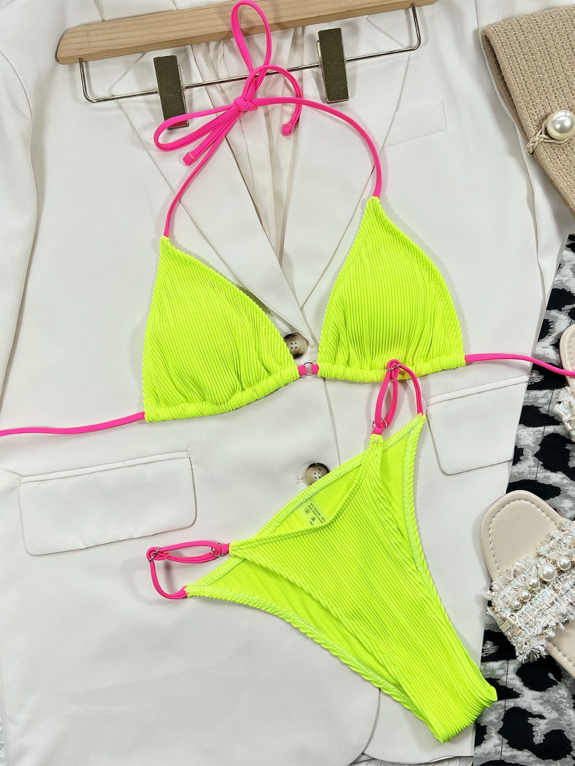RibbedTieBackBikiniSet2